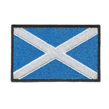 Scotland Flag Iron On Patch 3&quot; Embroidered Applique Scottish St Andrews Cross - $4.95