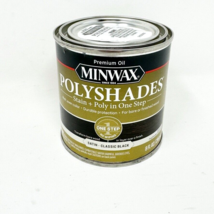 Minwax CLASSIC BLACK Satin PolyShades Premium Oil Stain &amp; Polyurethane 8... - £15.73 GBP