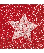 Boston International IHR 3-Ply Paper Napkins, 20-Count Cocktail Size, Red - $11.27