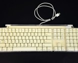 Apple Mac Computer M7803 Pro Keyboard White 2002 USB Port Yellowed Vintage - £30.95 GBP
