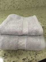 CALVIN KLEIN 7PC TOWEL SET 3 HAND/4 WASH SOLID HEATHER PALE LILAC NWT - $41.26