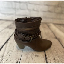 NWOB Relativity Brown Braided Booties Size 6 With 3” Heel - $28.71