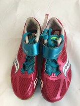 Saucony Spitfire Women&#39;s Athletics Sneakers Pink/Blue Size 5.5 US No Spikes - $18.43