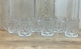 Cristal D&#39;arques Durand Masquerade Pattern Crystal Coffee Mugs Set Of 6 Retired - £36.62 GBP
