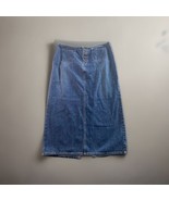 Venezia Jeans Skirt Womens Blue Jean Denim Mid Skirt Flat Pockets Back Slit - $19.01