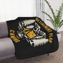 Camping Humor Blanket - Sherpa Retirement Plan Meme Throw - Snuggle Up in the Wo - £49.39 GBP+