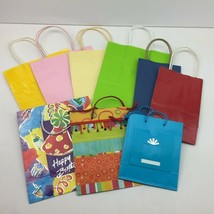 Birthday Present Wrapping Gift Bags Solid Color Lot Party Supply 9 Count - $24.99