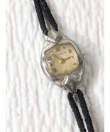 Vintage Bulova Ladies Watch art deco 10k RGP Bezel Rolled Gold Plated bl... - $824.81 MXN