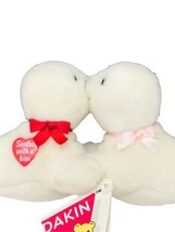 Vintage Dakin SEALED WITH A KISS White Plush Kissing Seal 14-6740 Valentines Day - £19.05 GBP