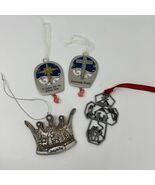 Lot of 4 Christmas Religious Nativity Creche Themed Ornaments Crosses Hymns - $10.00