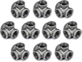 3/4&quot; 4-Way Side Outlet Tee, Home TZH Malleable Iron Pipe Fittings for In... - £32.76 GBP