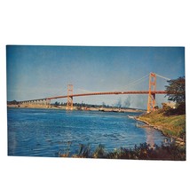 Postcard St Lawrence Seaway And Power Project Suspension Bridge Canada Chrome - £5.42 GBP