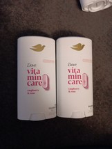2 Dove VitaminCare+ Aluminum Free 72H Deodorant Raspberry &amp; Rose 2.6oz (... - £19.81 GBP