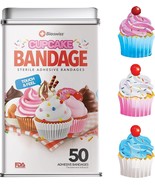 BioSwiss Cupcake Adhesive Bandages 50 Ct First Aid Bandage Sealed NIB - $174.92 MXN