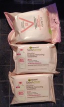 3 Garnier & Almay Micellar Makeup Remover Cleansing Towelettes (ZZ7) - £15.46 GBP
