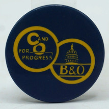 C &amp; O Per Progess Chesapeake &amp; Ohio Baltimore Ferrovia Merger Pinback - £23.55 GBP