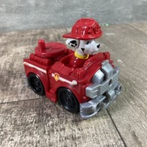 Paw Patrol Marshall Fire Truck Vehicle &amp; Action Figure Spin Master Engin... - £7.47 GBP
