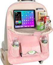 Pink back seat organizer for kids, road trip essentials, ipad holder for... - £16.84 GBP
