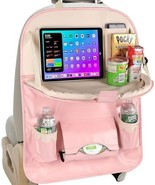 Pink back seat organizer for kids, road trip essentials, ipad holder for... - £16.91 GBP