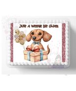 Cute Dachshund Puppy Weenie Bit Older Edible Image Birthday Cake Topper ... - €14,13 EUR