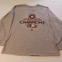 Majestic Men’s Gray Long Sleeve 2017 World Series Champions Gray T-Shirt... - $254.98 MXN