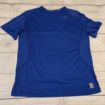 Nike Pro Combat Shirt Mens Adult XXL Fitted Dri Fit Workout Bright Royal Blue - $14.69