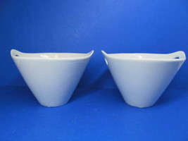 Crate And Barrel White Kai Noodle Bowls 6" Wide X 4" High VGC - $19.99