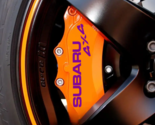 SUBARU 4x4 Brake caliper stickers - sporty style 6pcs, purple - $17.99