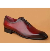 Handmade Men&#39;s Burgundy Oxford Dress Shoes, Men Genuine Leather Formal S... - £125.85 GBP+