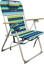 Caribbean Joe Folding Beach Chair, 4 Position Portable Backpack Foldable Camping - £62.84 GBP