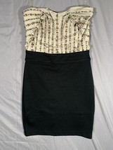NIKIBIKI Women&#39;s Strapless Dress Beaded Top Size Small S Multicolored Back Zip - £18.80 GBP