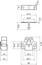 10 Pack Hardware Roller Catch Brown Oil-Rubbed Bronze Copper Finish Heav... - $260.55 MXN
