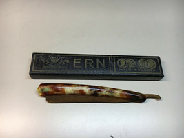 Old Vtg ERN Straight Razor Knife W/Original Box Germany Decorative Handle - $59.95