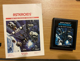 Atari 2600 Asteroids Cartridge &amp; Manual - £7.70 GBP