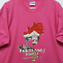 Vtg 80s 90s Portland Police Finest Sz XL T Shirt Rose City Pink Hanes USA Made - $141.52