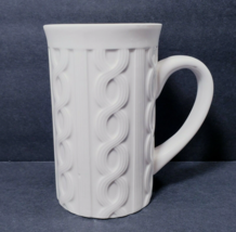 Bay Island White Embossed Cable Knit 10 oz. Ceramic Coffee Mug Cup - $14.37