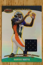 Darius Watts 2004 Bowman&#39;s Best Rookie Jersey #122 Broncos Topps NFL Football - £7.43 GBP