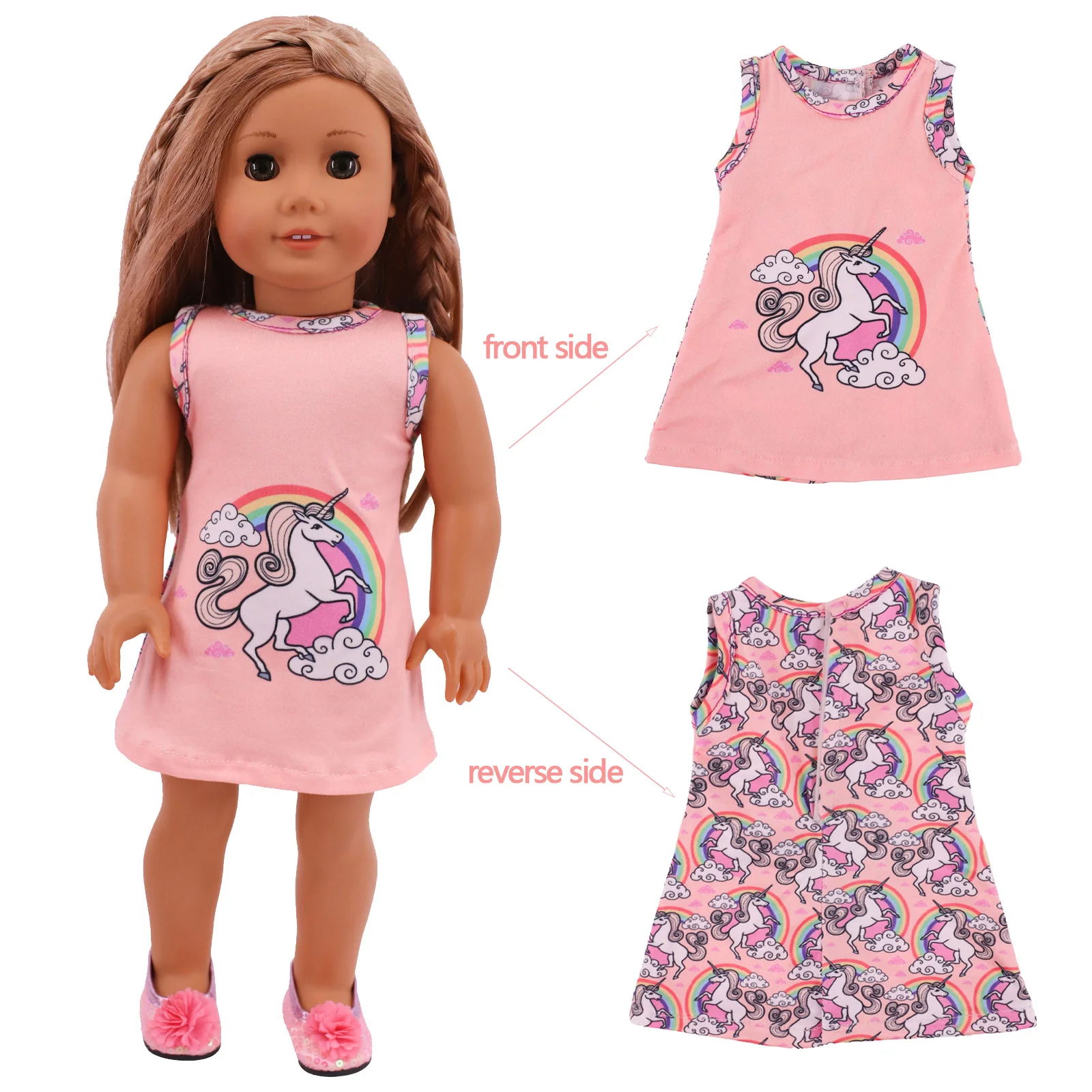Doll Baby Clothes Spring  Dress  Fit 18 Inch American&amp;43cm Reborn New Born Baby - £6.30 GBP+
