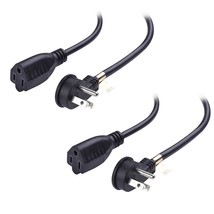 Cable Matters 2-Pack Low Profile Flat Plug Extension Cord (Power Extensi... - £14.14 GBP