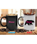 Heat &amp; Color Changing Ceramic Mug 12 oz &quot;Mama&quot; W a Surprise Picture of a... - $29.43 CAD