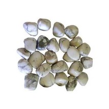 1 Lb Howlite, White Tumbled Stones - $32.63