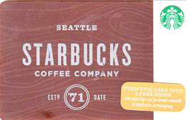 Starbucks 2015 Wooden Starbucks Collectible Gift Card New No Value - $2.99