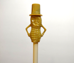 Mr Peanut Vintage Tan Drinking Straw 1950s Planters Peanuts Pop Culture Plastic - £9.17 GBP