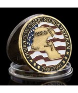 1990-1991 Operation Desert Storm Veteran Kuwait War Commemorative Challenge Coin - $9.85