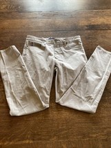 Tommy Hilfiger Pants Mens 33x32 Light Gray Magnetic Zipper Snap Straight... - $18.80