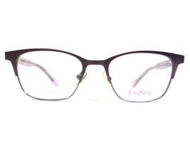 Lilly Pulitzer Eyeglasses Frames LA Kizzy Blue Purple Marble Half Rim 48-17-130 - £40.84 GBP