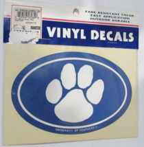 NCAA Kentucky Wildcats Logo in Oval Vinyl Decal 4.5&quot; by 6.5&quot; SAS Design - £10.38 GBP