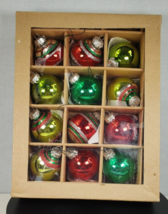 Vintage Rauch Set of 12 Glass Christmas Ornaments - £42.91 GBP