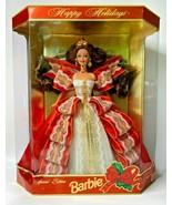 1997 Rare Happy Holidays Barbie Brunette Misprint NIB #3 - £783.63 GBP