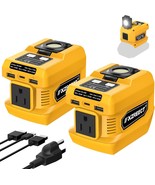 2 Pack 220W Power Inverter Compatible With Dewalt 18V/20V, 400 Lumen Light - $135.67 CAD
